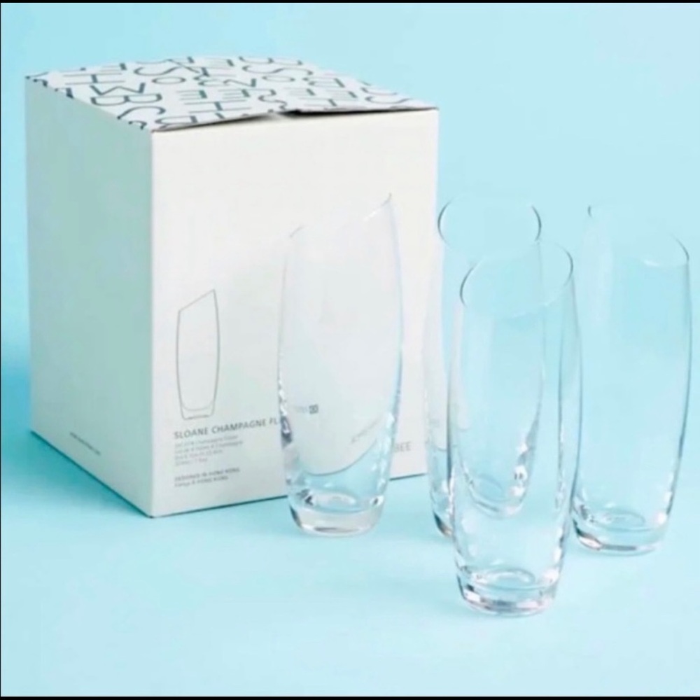 Set of 4 champagne flutes